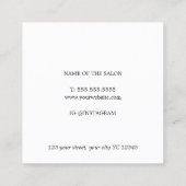 Modern Bord Pastel Beige Abstract Haar Salon Vierkante Visitekaartje (Achterkant)