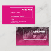 Modern bord rood visitekaartje (Voorkant / Achterkant)