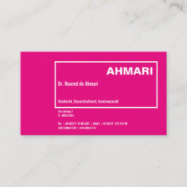 Modern bord rood visitekaartje