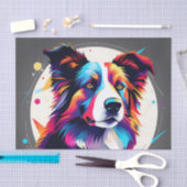 Modern Border Collie Abstract Tissuepapier (Craft)