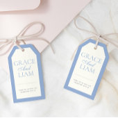 Modern Border Elegance bruiloft gunst Labels Cadeaulabel