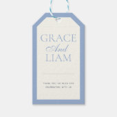 Modern Border Elegance bruiloft gunst Labels Cadeaulabel (Voorkant)