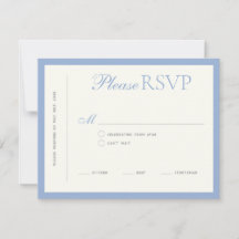 Modern Border Elegance bruiloft RSVP Kaart