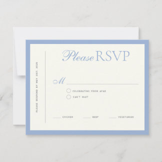 Modern Border Elegance bruiloft RSVP Kaart