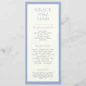 Modern Border Elegance huwelijksceremonie programm Programmakaart (Voorkant)