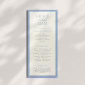 Modern Border Elegance huwelijksceremonie programm Programmakaart