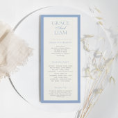 Modern Border Elegance huwelijksceremonie programm Programmakaart