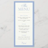 Modern Border Elegance Wedding Menu (Voorkant)
