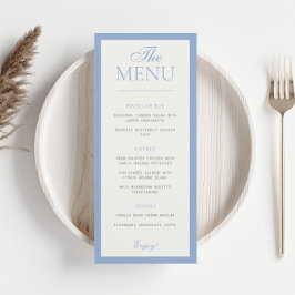 Modern Border Elegance Wedding Menu