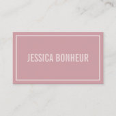 Modern Border Jouw naam of Business Name | Blush Visitekaartje (Voorkant)