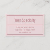 Modern Border Jouw naam of Business Name | Blush Visitekaartje (Achterkant)