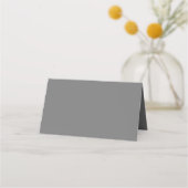 Modern Border Minimalist Grey Gray Wedding Plaatskaartje (Achterkant)