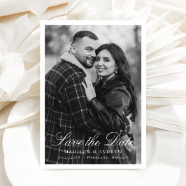 Modern Border Photo Wedding Save The Date