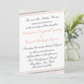 Modern Border Typography Wedding Invitation Kaart (Staand voorkant)
