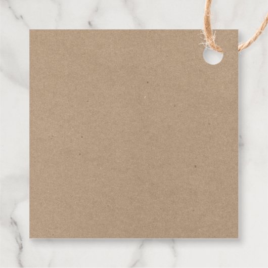 Modern Borstelscript Groene Kerst Kraft Square Bedankjes Labels (Achterkant)