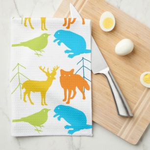 modern bos Dieren Fox Pattern Theedoek