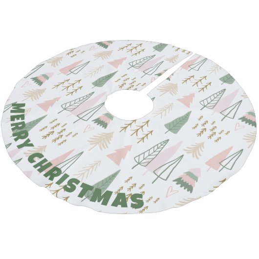 Modern bos van bomen - Vrolijk kerstfeest Kerstboom Rok (Gekanteld)