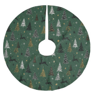 Modern Bosrendier Kerstpatroon Kerstboom Rok