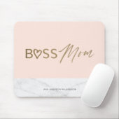 Modern boss mam Stijlvol Blush Pink, Gold & Marble Muismat (Met muis)