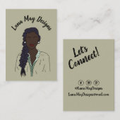 Modern Boss Woman Sieraden Display Visitekaartje (Voorkant / Achterkant)