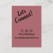 Modern Boss Woman Sieraden Display Visitekaartje (Achterkant)