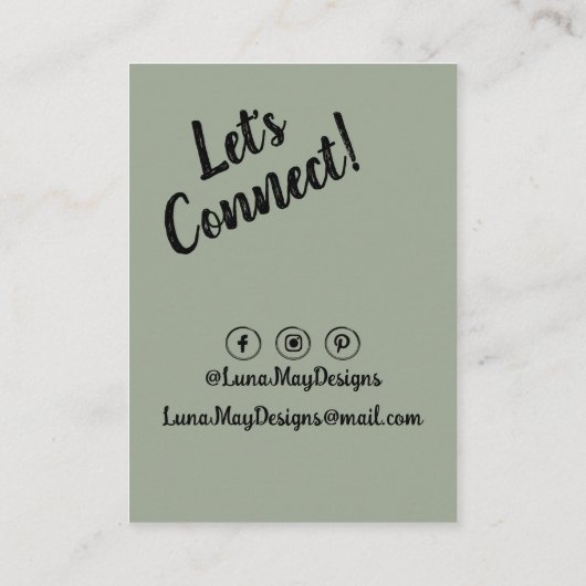 Modern Boss Woman Sieraden Display Visitekaartje (Achterkant)