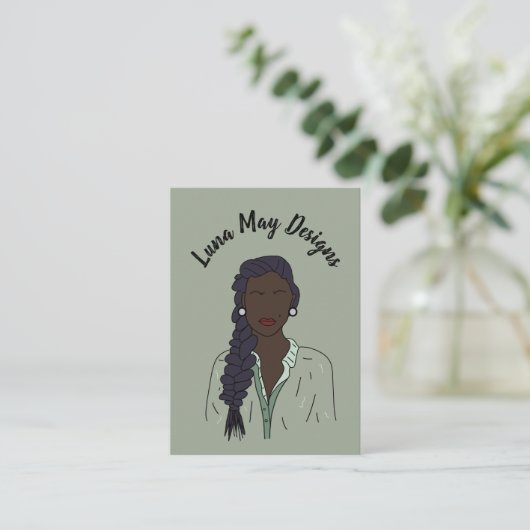 Modern Boss Woman Sieraden Display Visitekaartje (Staand voorkant)