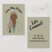 Modern Boss Woman Sieraden Display Visitekaartje (Voorkant / Achterkant)