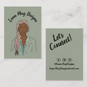 Modern Boss Woman Sieraden Display Visitekaartje (Voorkant / Achterkant)