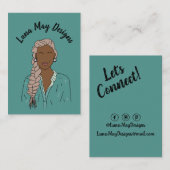 Modern Boss Woman Sieraden Display Visitekaartje (Voorkant / Achterkant)