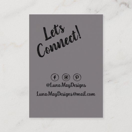 Modern Boss Woman Sieraden Display Visitekaartje (Achterkant)