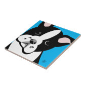 Modern Boston Terrier Lover Art Tegels Tegeltje (Zijkant)