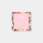 Modern Botanical Abstract Art Pink Post-it® Notes (Voorkant)