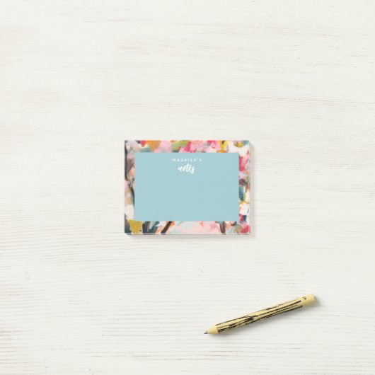 Modern Botanical Abstract Art Post-it® Notes (Op bureau)