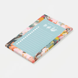 Modern Botanical Abstract Art To Do List Post-it® Notes