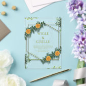 Modern Botanical Acrylic Wedding Invitation Acryl Uitnodigingen (Insitu (Huwelijk))