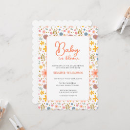 Modern Botanical Baby Shower invitation Kaart