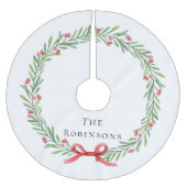 Modern Botanical Christmas Wreath  Kerstboom Rok (Voorkant)