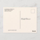 Modern Botanical Coral Green Wedding Invitation Briefkaart (Achterkant)