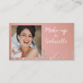 Modern Botanical Dusty Rose Boho Photo QR Code Visitekaartje (Voorkant)