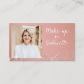 Modern Botanical Dusty Rose Boho Photo QR Code   Visitekaartje (Voorkant)