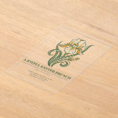 Modern Botanical Easter Blessings Acryl Uitnodigingen (Laagn)