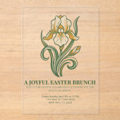 Modern Botanical Easter Blessings Acryl Uitnodigingen (Voorkant)