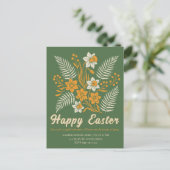 Modern Botanical Easter Blessings Briefkaart (Staand voorkant)