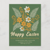 Modern Botanical Easter Blessings Briefkaart (Voorkant)