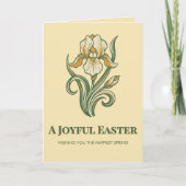 Modern Botanical Easter Blessings Kaart (Voorkant)