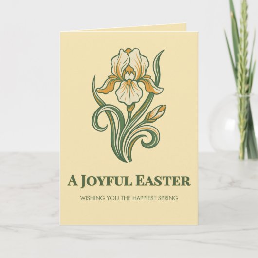 Modern Botanical Easter Blessings Kaart (Voorkant)
