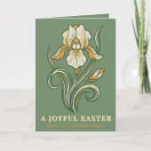 Modern Botanical Easter Blessings Kaart (Voorkant)