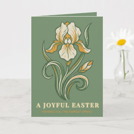 Modern Botanical Easter Blessings Kaart