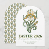 Modern Botanical Easter Blessings Kaart (Voorkant / Achterkant)